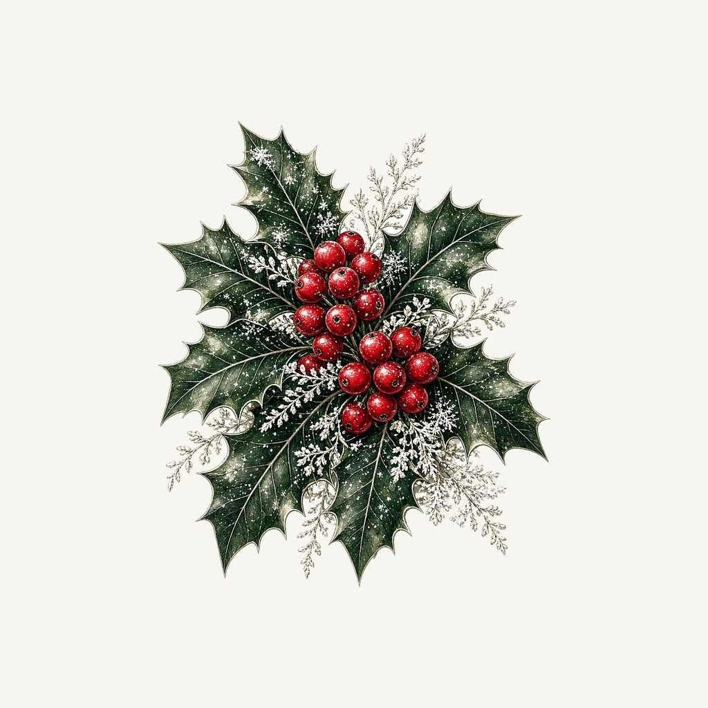 Frosted Holly and Berries Personalised Santa Sack