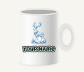Frosted Ice Reindeer Personalised Christmas Mug