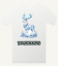 Frosted Ice Reindeer Personalised Christmas T-Shirt and Hoodie