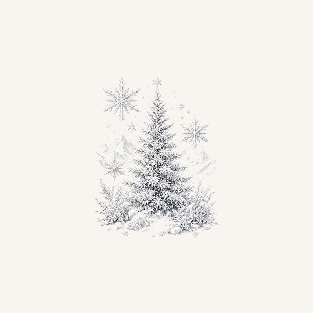Frosted Snow Christmas Tree Personalised Christmas Mug