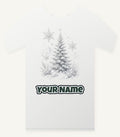 Frosted Snow Christmas Tree Personalised Christmas T-Shirt and Hoodie