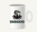 Full Moon Over Pines Personalised Christmas Mug