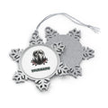 Full Moon Over Pines Personalised Pewter Christmas Ornament