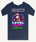 Gaming Santa Level Up Personalised Kids and Baby Christmas Tee