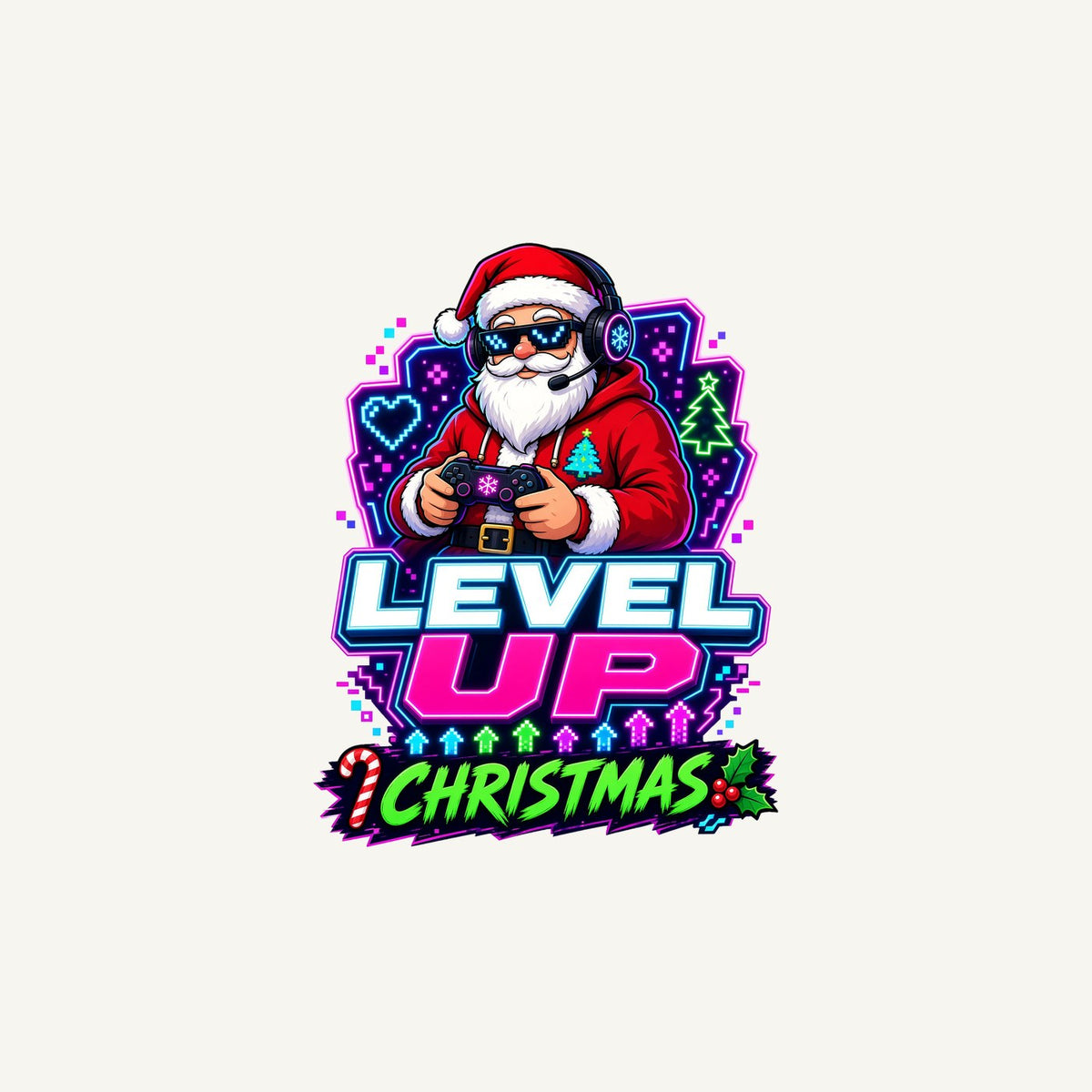 Gaming Santa Level Up Personalised Christmas Mug