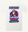 Gaming Santa Level Up Personalised Christmas T-Shirt and Hoodie