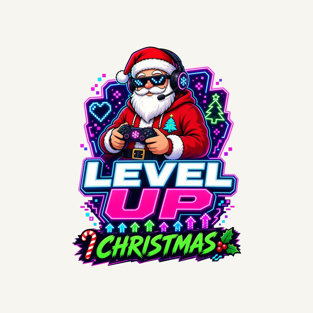 Gaming Santa Level Up Personalised Santa Sack