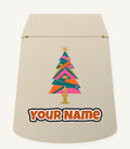 Geometric Christmas Tree Personalised Santa Sack