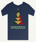 Geometric Christmas Tree Personalised Kids and Baby Christmas Tee