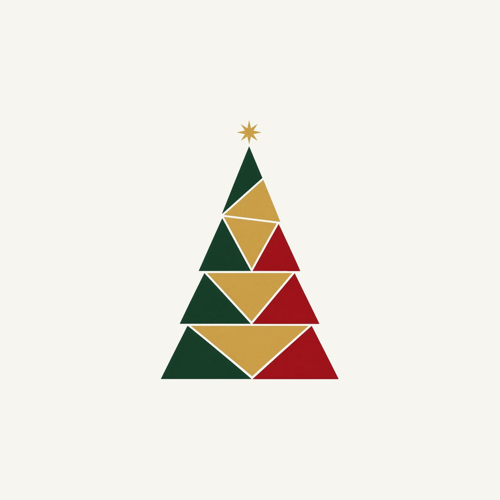 Geometric Christmas Tree Personalised Christmas Mug