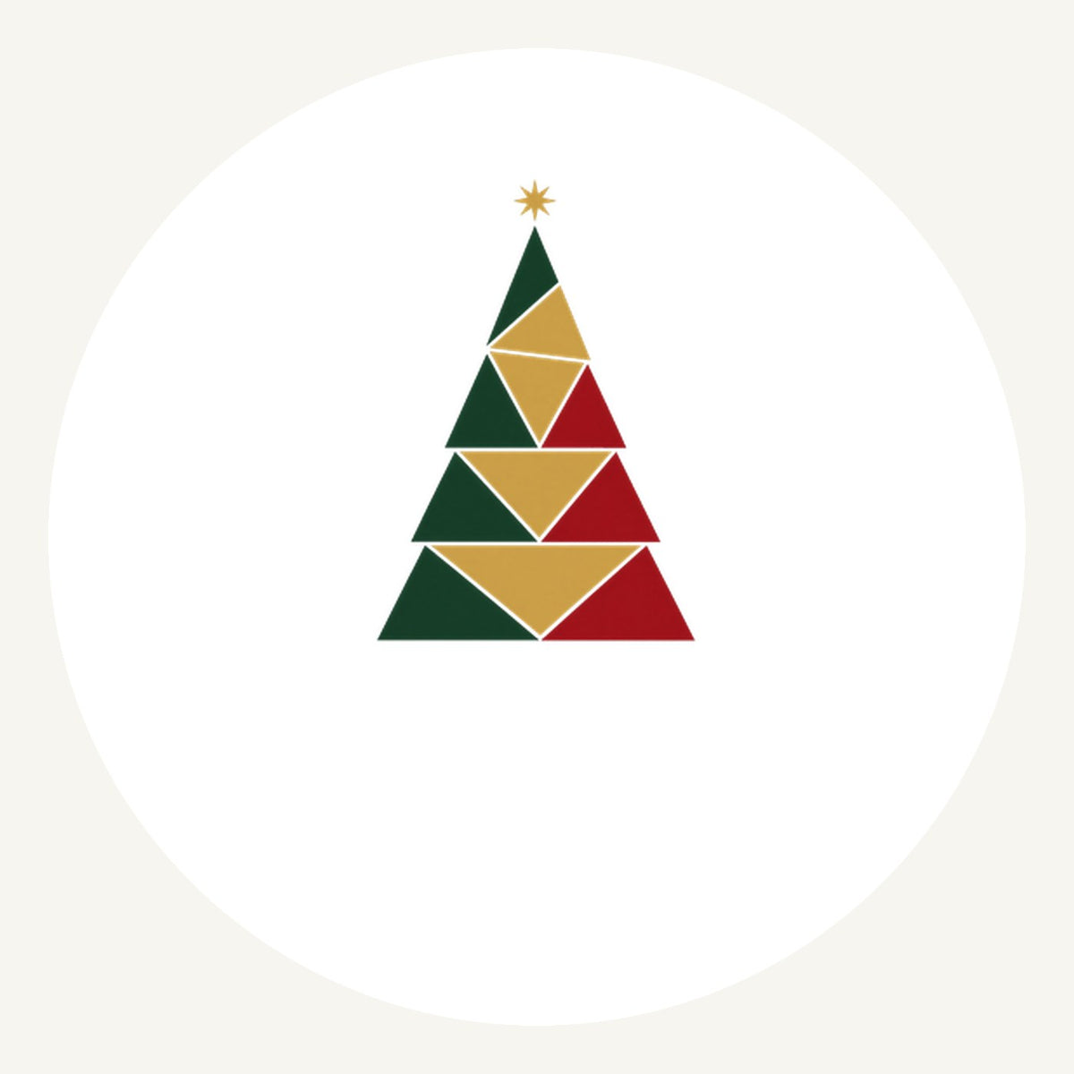 Geometric Christmas Tree Personalised Pewter Christmas Ornament