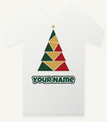 Geometric Christmas Tree Personalised Christmas T-Shirt and Hoodie
