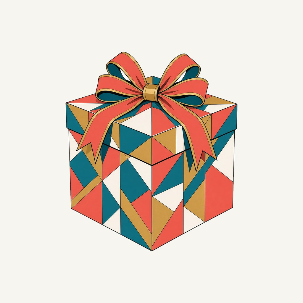 Geometric Gift Box Personalised Kids Tee and Baby Bodysuit