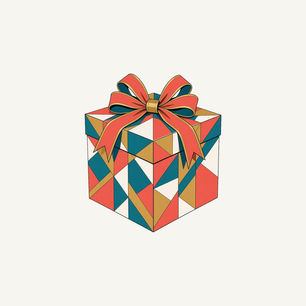 Geometric Gift Box Personalised Christmas Mug