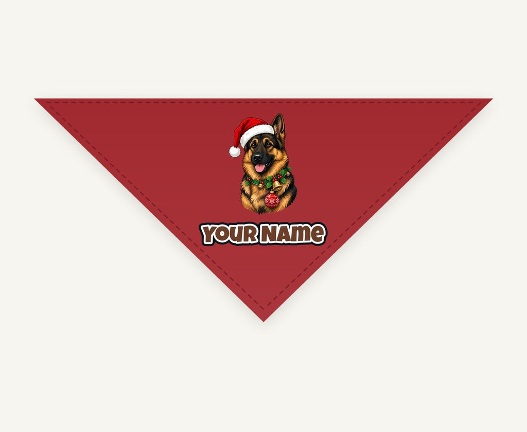 German Shepherd Christmas Personalised Christmas Pet Bandana, Cat or Dog