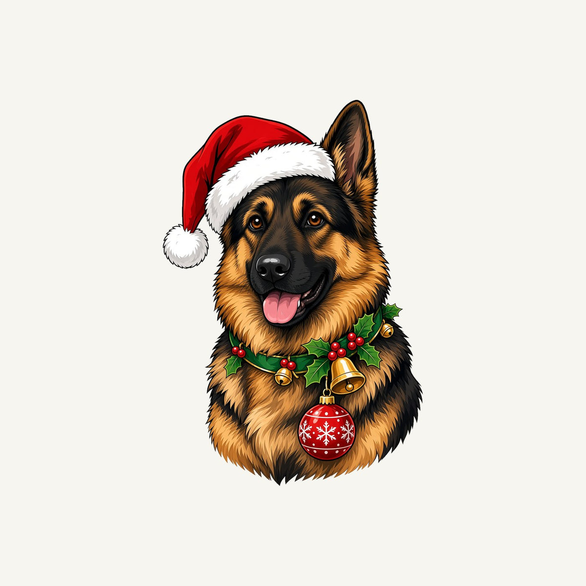 German Shepherd Christmas Personalised Christmas Pet Bandana, Cat or Dog