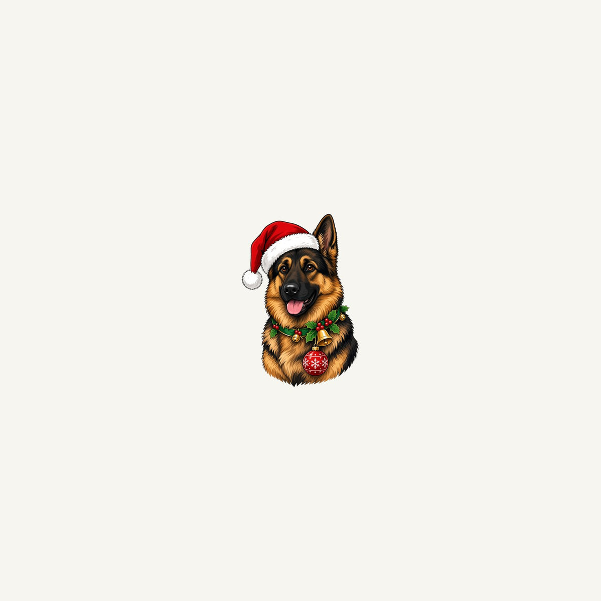 German Shepherd Christmas Personalised Beach Towel