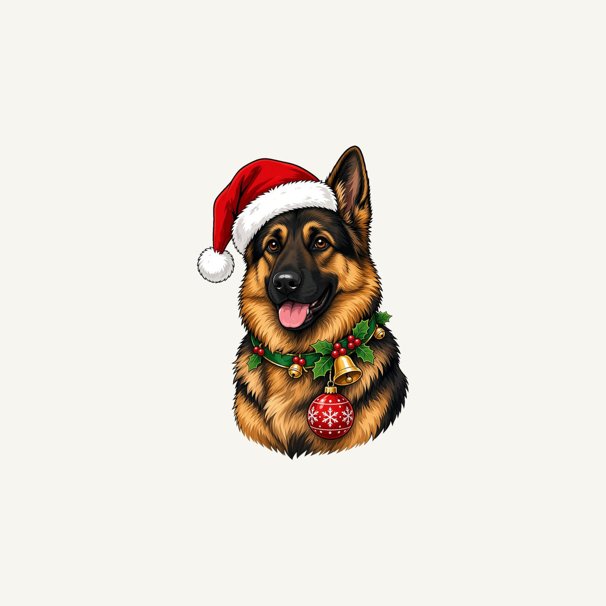 German Shepherd Christmas Personalised Christmas Mug