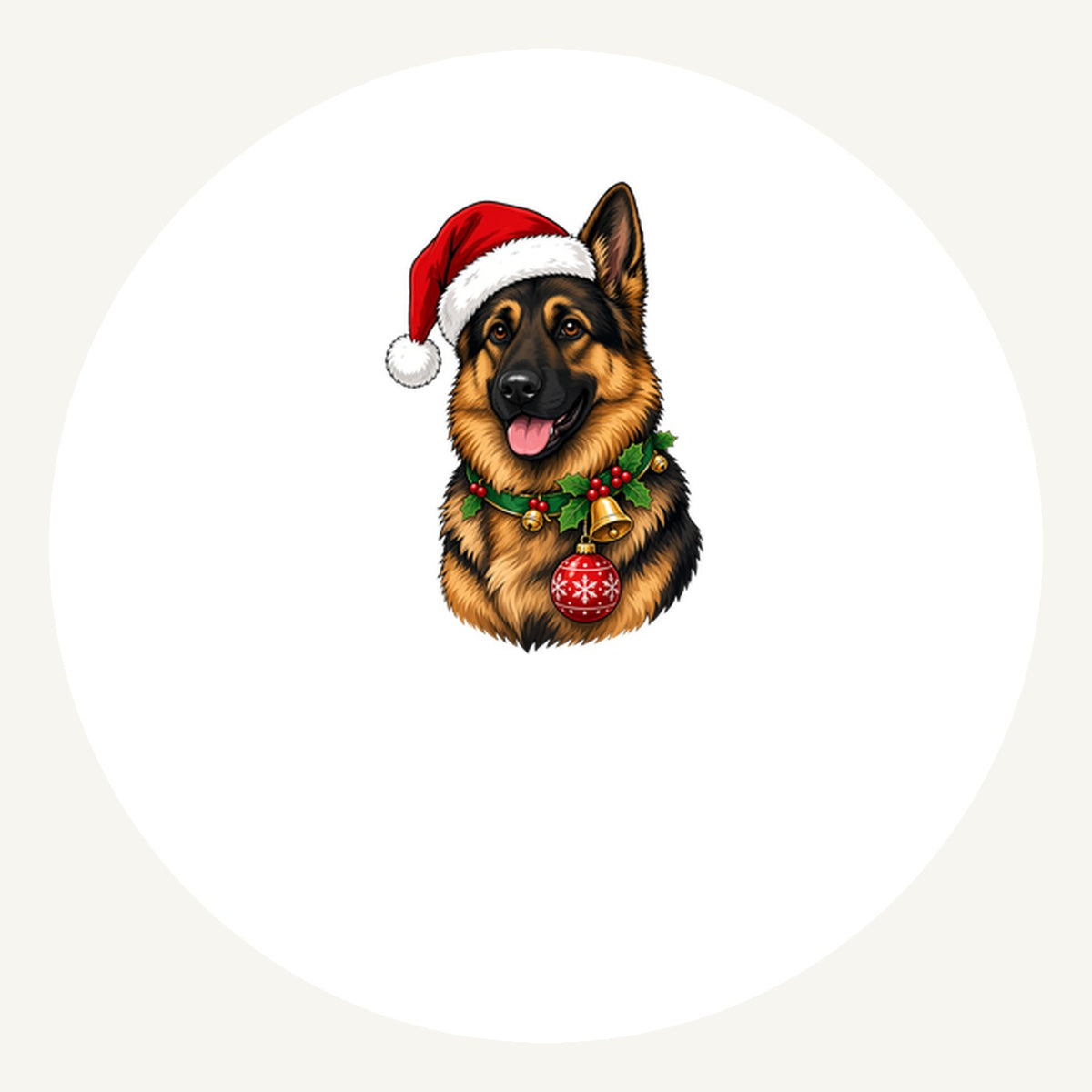 German Shepherd Personalised Pewter Christmas Ornament
