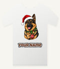 German Shepherd Christmas Personalised Christmas T-Shirt and Hoodie