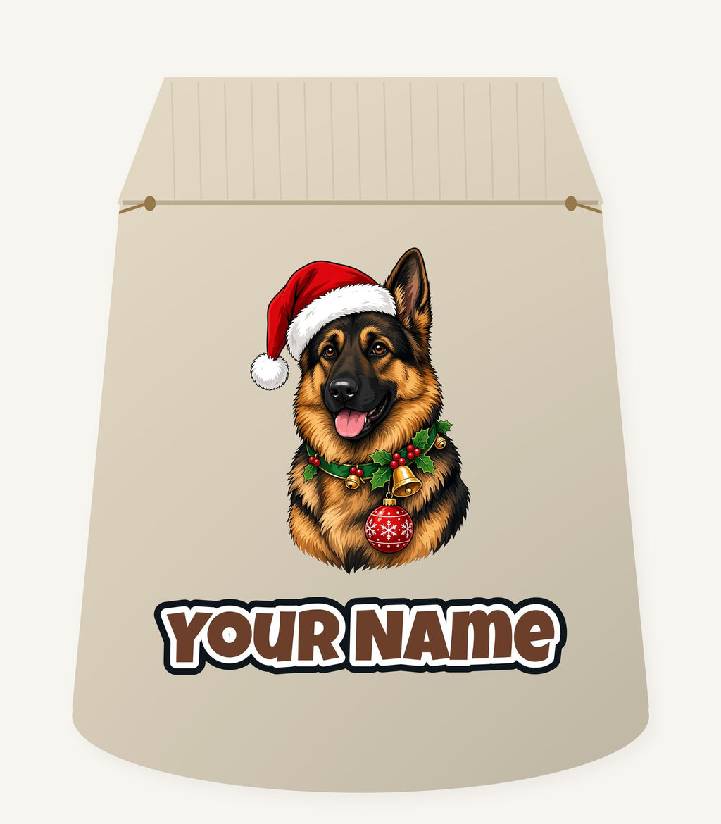 German Shepherd Christmas Personalised Santa Sack