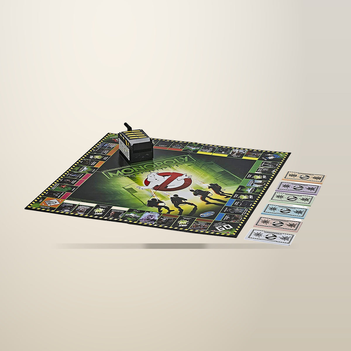 Ghostbusters Edition Board Game with Sound Effects, on a plain cream background