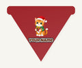 Ginger Cat Christmas Gift Personalised Christmas Dog Bandana