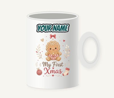 Gingerbread Baby First Xmas Personalised Christmas Mug