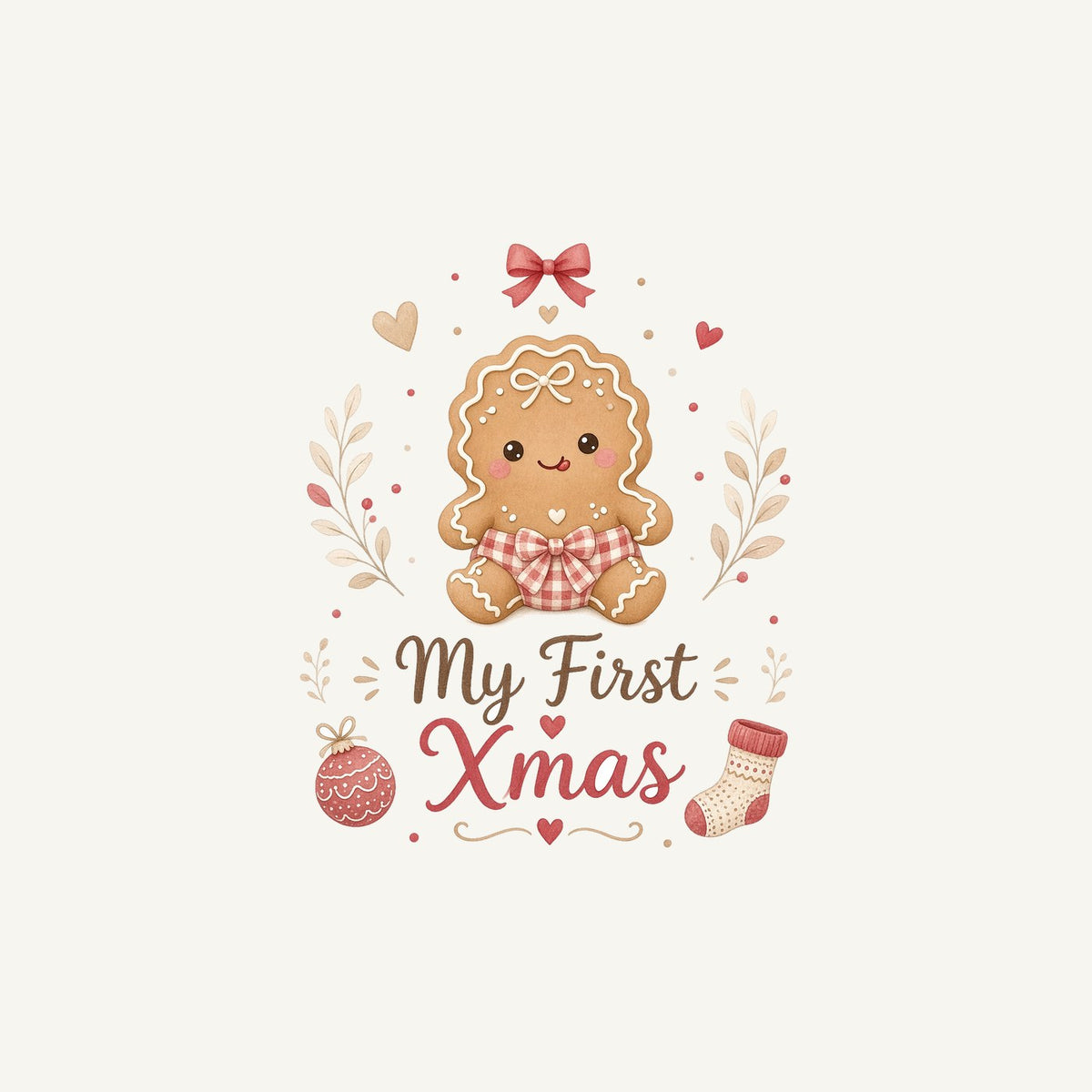 Gingerbread Baby First Xmas Personalised Christmas Mug