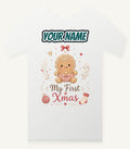 Gingerbread Baby First Xmas Personalised Christmas T-Shirt and Hoodie