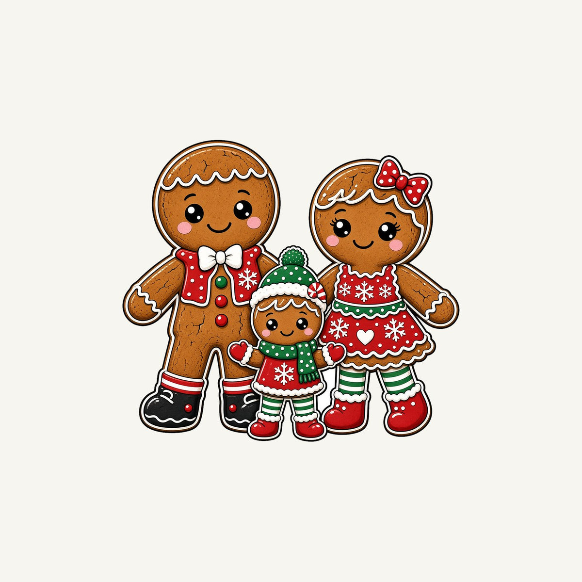Gingerbread Biscuit Family Personalised Christmas Mug