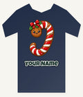 Gingerbread Candy Cane Biscuit Personalised Kids Tee and Baby Bodysuit