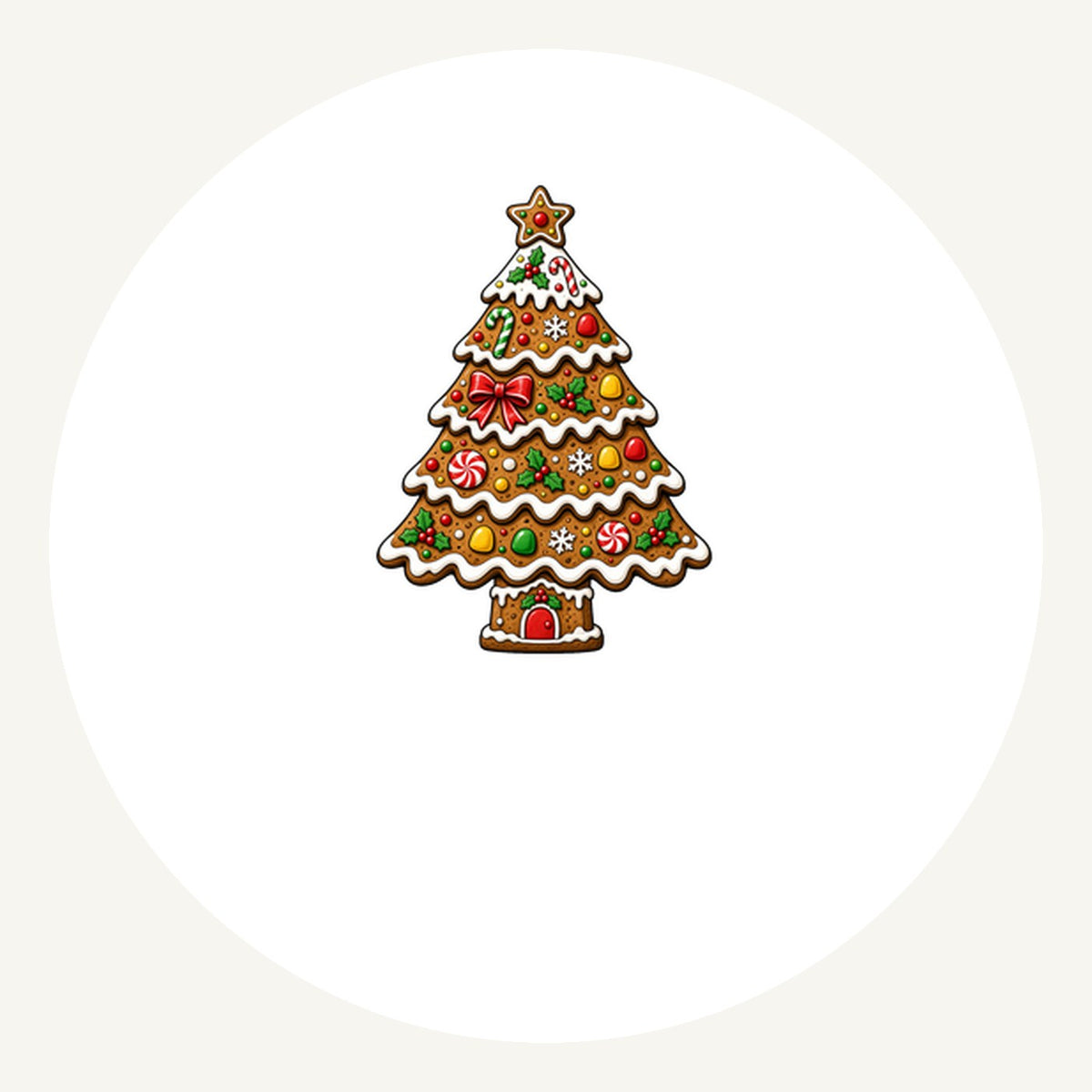Gingerbread Christmas Tree Biscuit Personalised Pewter Christmas Ornament