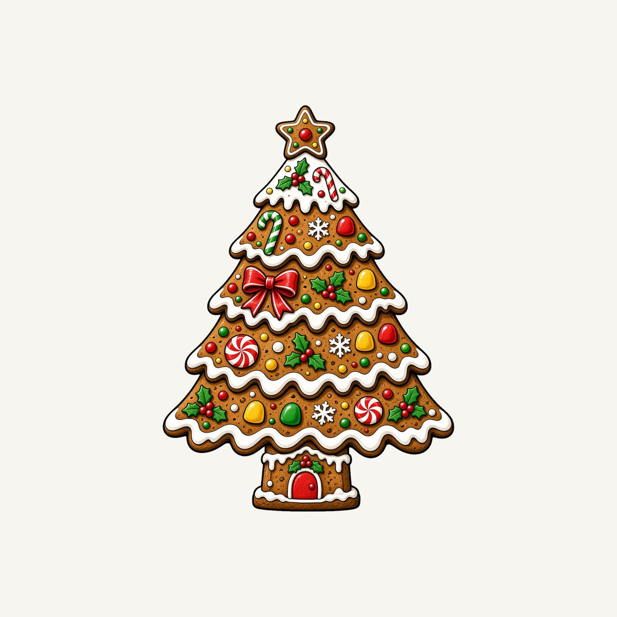 Gingerbread Christmas Tree Biscuit Personalised Santa Sack