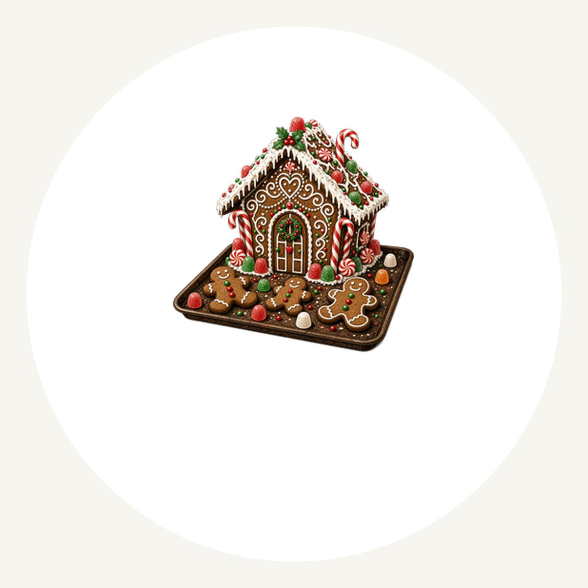 Gingerbread Cookie Tray Personalised Pewter Christmas Ornament