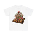 Gingerbread Cookie Tray design on a white tee