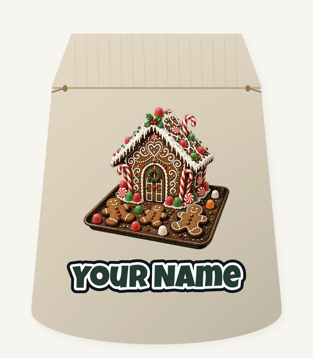 Gingerbread Cookie Tray Personalised Santa Sack