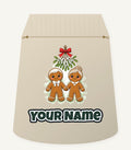 Gingerbread Couple Under Mistletoe Personalised Santa Sack