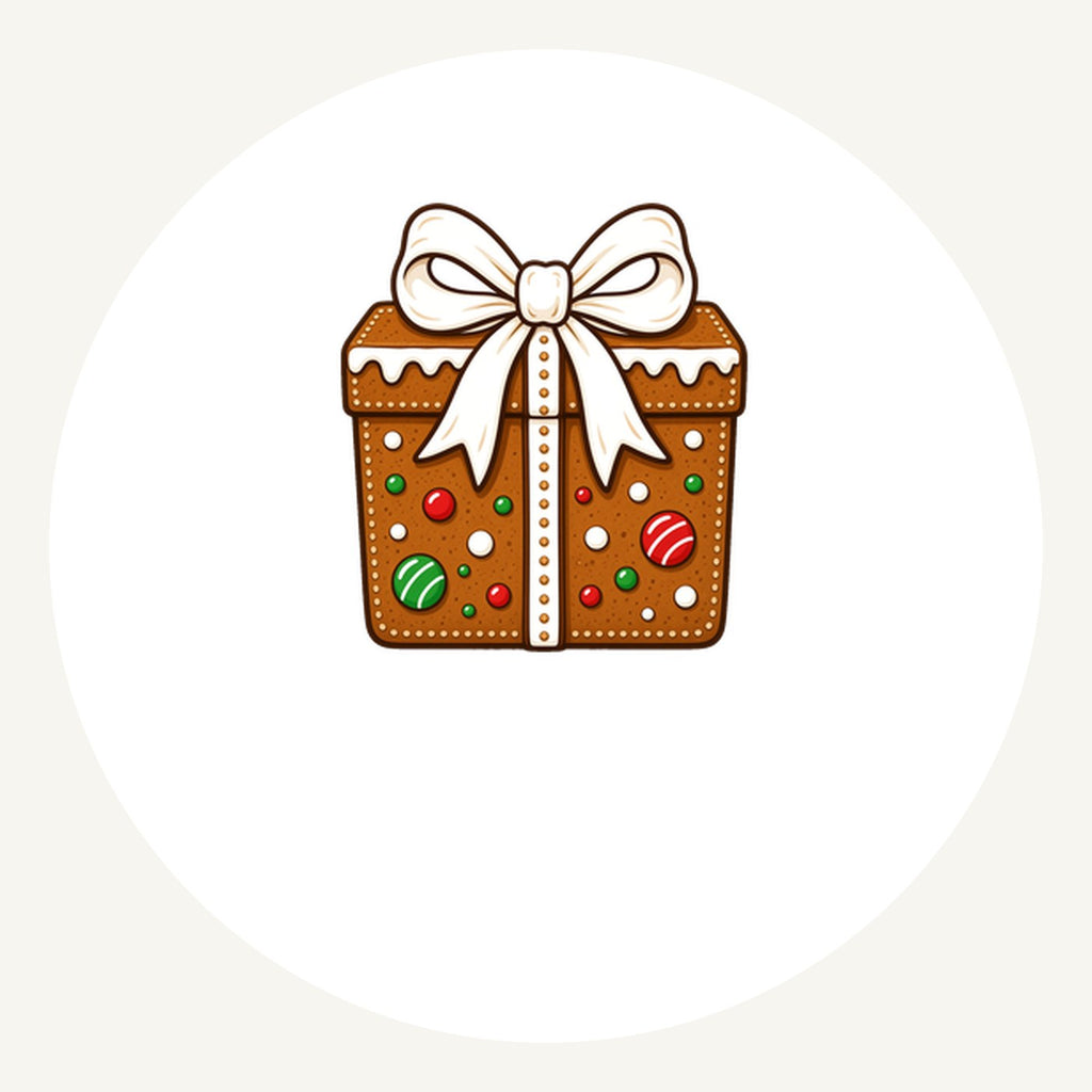 Gingerbread Gift Box Biscuit Personalised Pewter Christmas Ornament