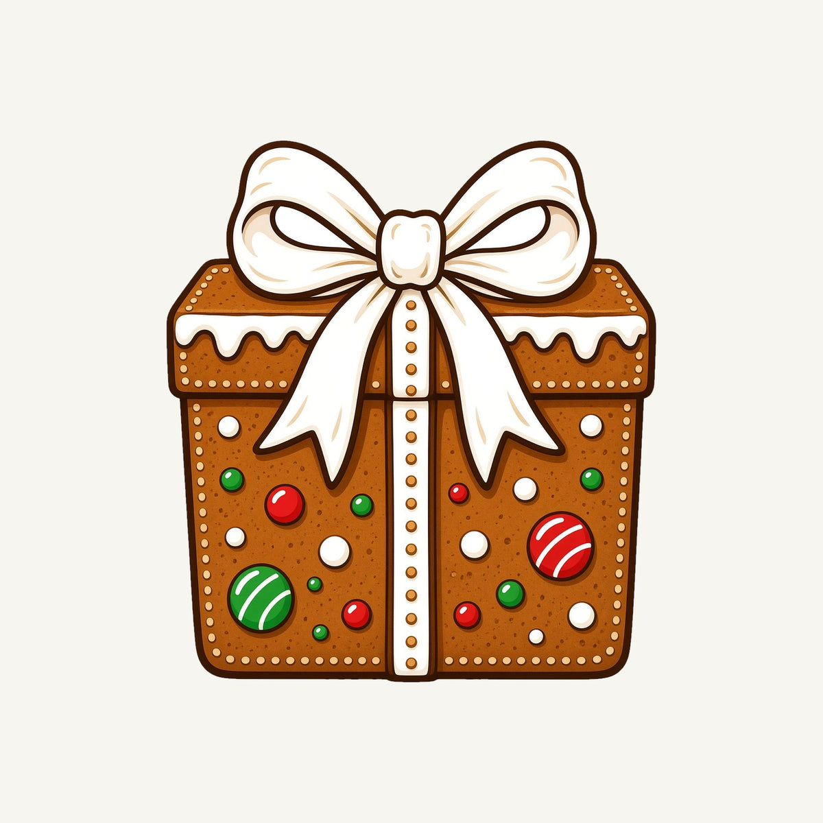 Gingerbread Gift Box Biscuit Personalised Santa Sack