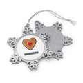 Gingerbread Heart Biscuit Personalised Pewter Christmas Ornament