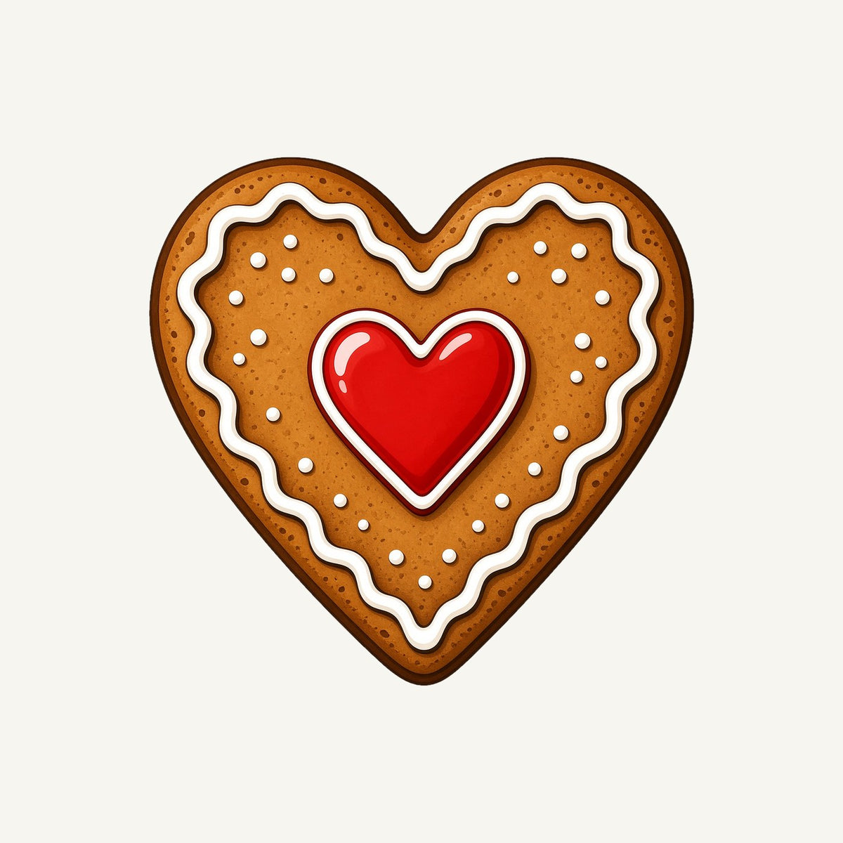 Gingerbread Heart Biscuit Personalised Christmas T-Shirt and Hoodie