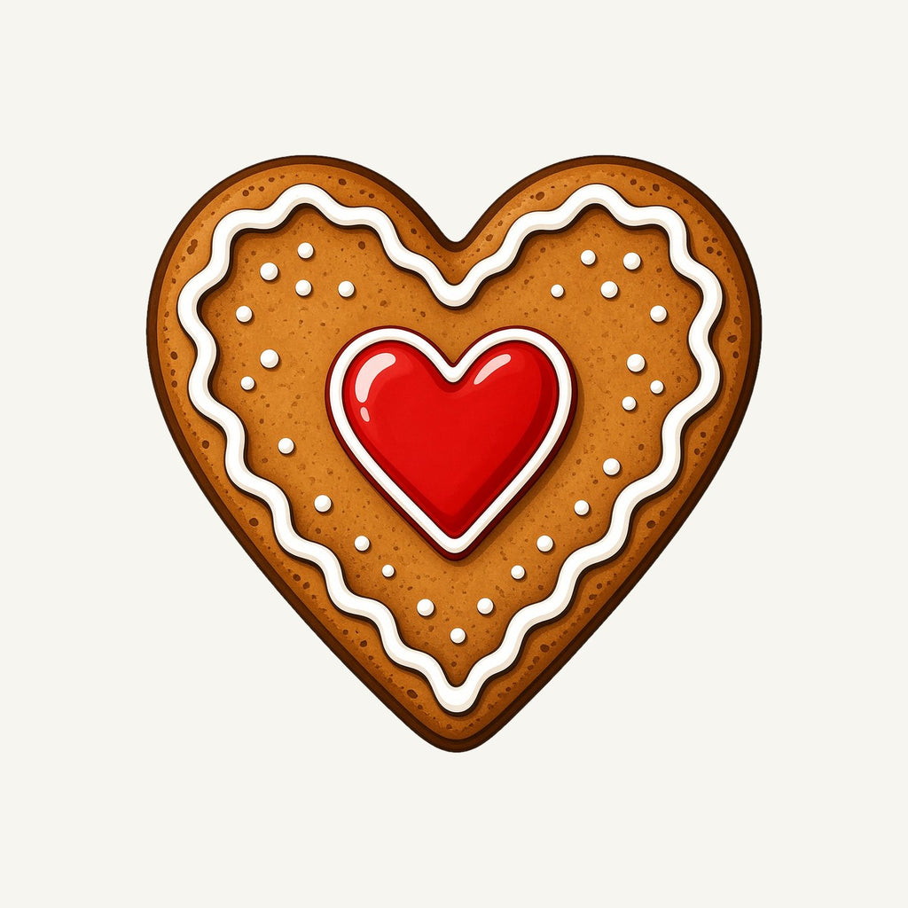 Gingerbread Heart Biscuit Personalised Santa Sack