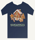 Gingerbread House and Cookies Personalised Kids Tee and Baby Bodysuit