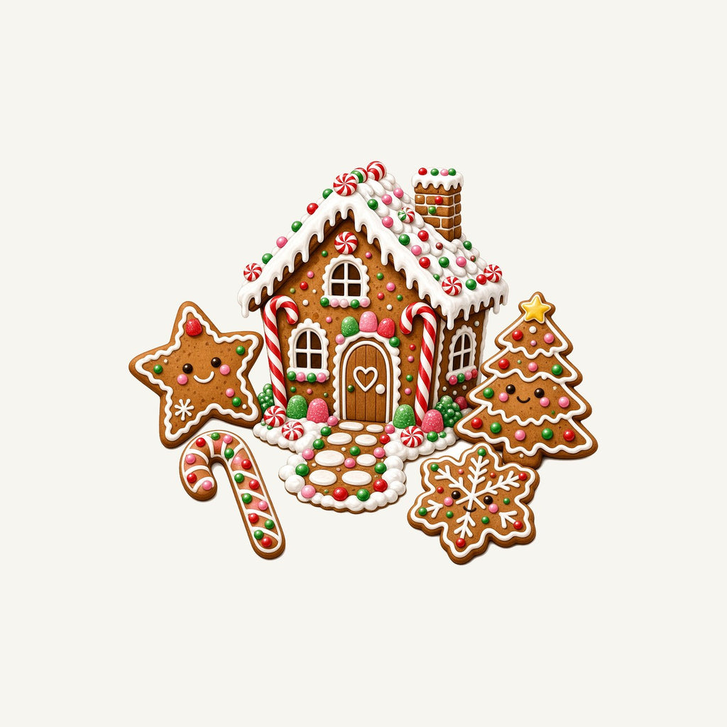 Gingerbread House and Cookies Personalised Christmas T-Shirt and Hoodie