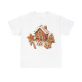 Gingerbread House And Cookies design on a white tee