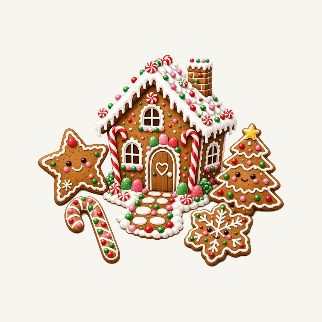 Gingerbread House and Cookies Personalised Santa Sack