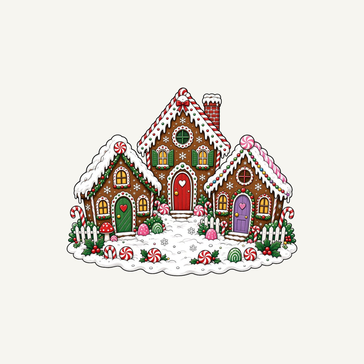Gingerbread House Village Personalised Christmas Mug
