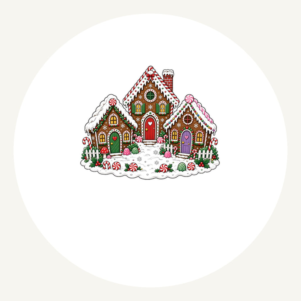 Gingerbread House Village Personalised Pewter Christmas Ornament