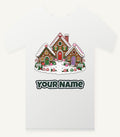 Gingerbread House Village Personalised Christmas T-Shirt and Hoodie